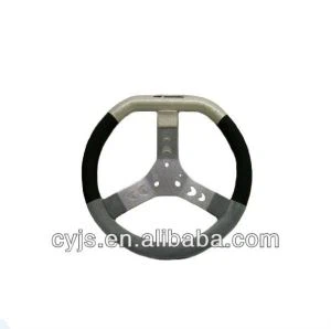 Diametro del volante di cuoio di cuoio dell'automobile di Kart Racing PU del volante di 320 millimetri